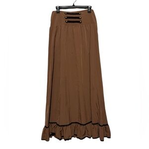 Elegant Brown Maxi Skirt
